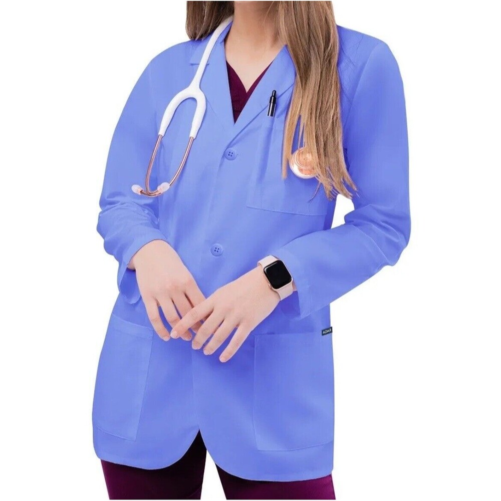 ADAR  Unisex Doctor Workwear Uniform Multiple Pockets Consultation Coat XL Size.